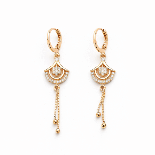✨ Rose Gold Minimal Drop Earrings – Safa Glame Exclusive